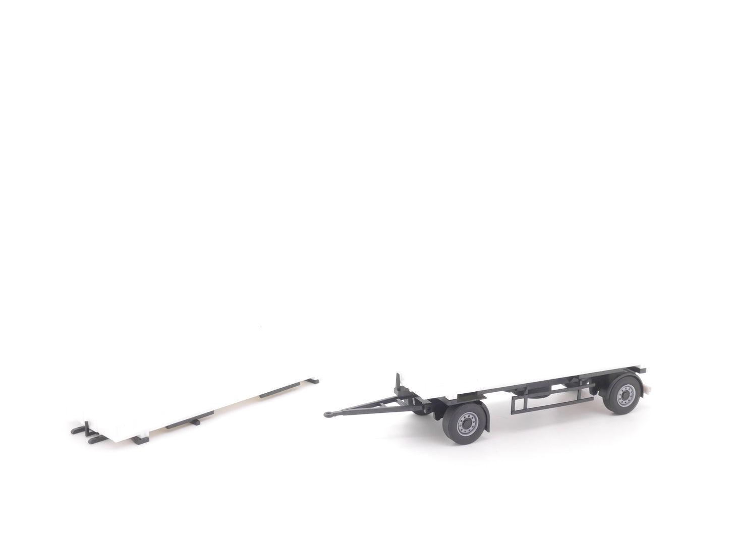 1:87 ST-0218 Scaletrucks Bausatz 1x Pritsche/Plane Anhänger + MW Aufbau