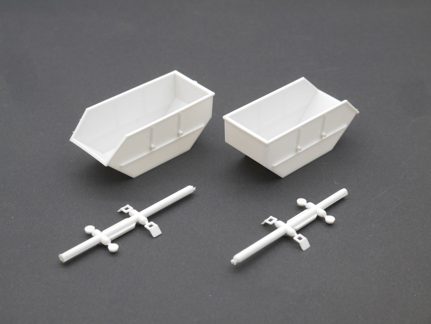 1:87 ST-0528 Bausatz 2x Absetzmulde weiß