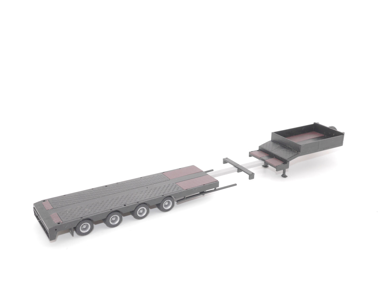 1:87 ST-0229 Scaletrucks Bausatz 2x 4achs teleskopierbarer Semitieflader schwarz