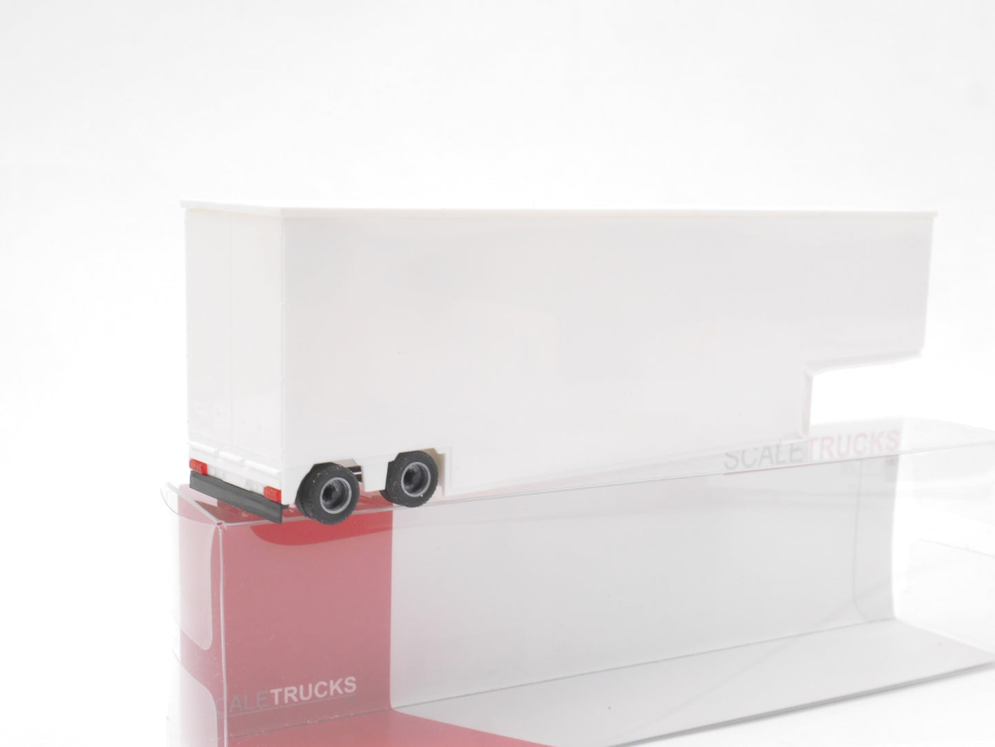 1:87 ST-0802 Scaletrucks 2achs Tieflader mit Plane weiß