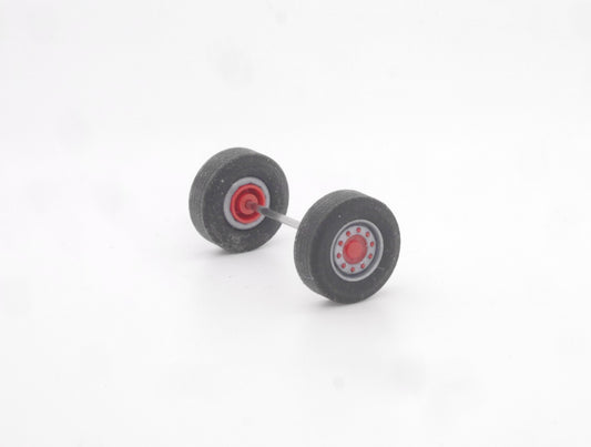 1:87 ST-0408 Kibri Bausatz 5x Auflieger Radsatz II grau/rot