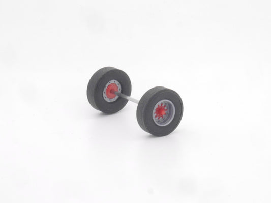 1:87 ST-0406 Kibri Bausatz 5x Auflieger Radsatz I grau/rot