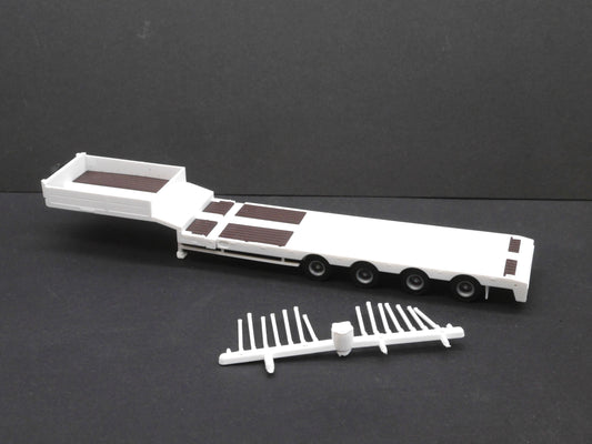 1:87 ST-0224 Scaletrucks Bausatz 2x 4achs teleskopierbarer Semitieflader weiß