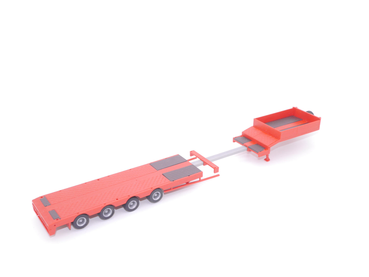 1:87 ST-0228 Scaletrucks Bausatz 2x 4achs teleskopierbarer Semitieflader rot
