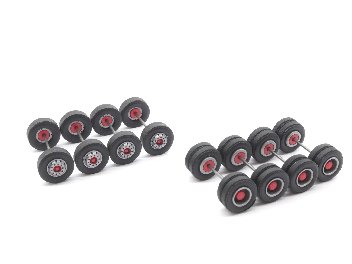 1:87 ST-0462 Scaletrucks 4x Radsatz grau/rot für ZM montiert