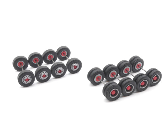 1:87 ST-0462 Scaletrucks 4x Radsatz grau/rot für ZM montiert