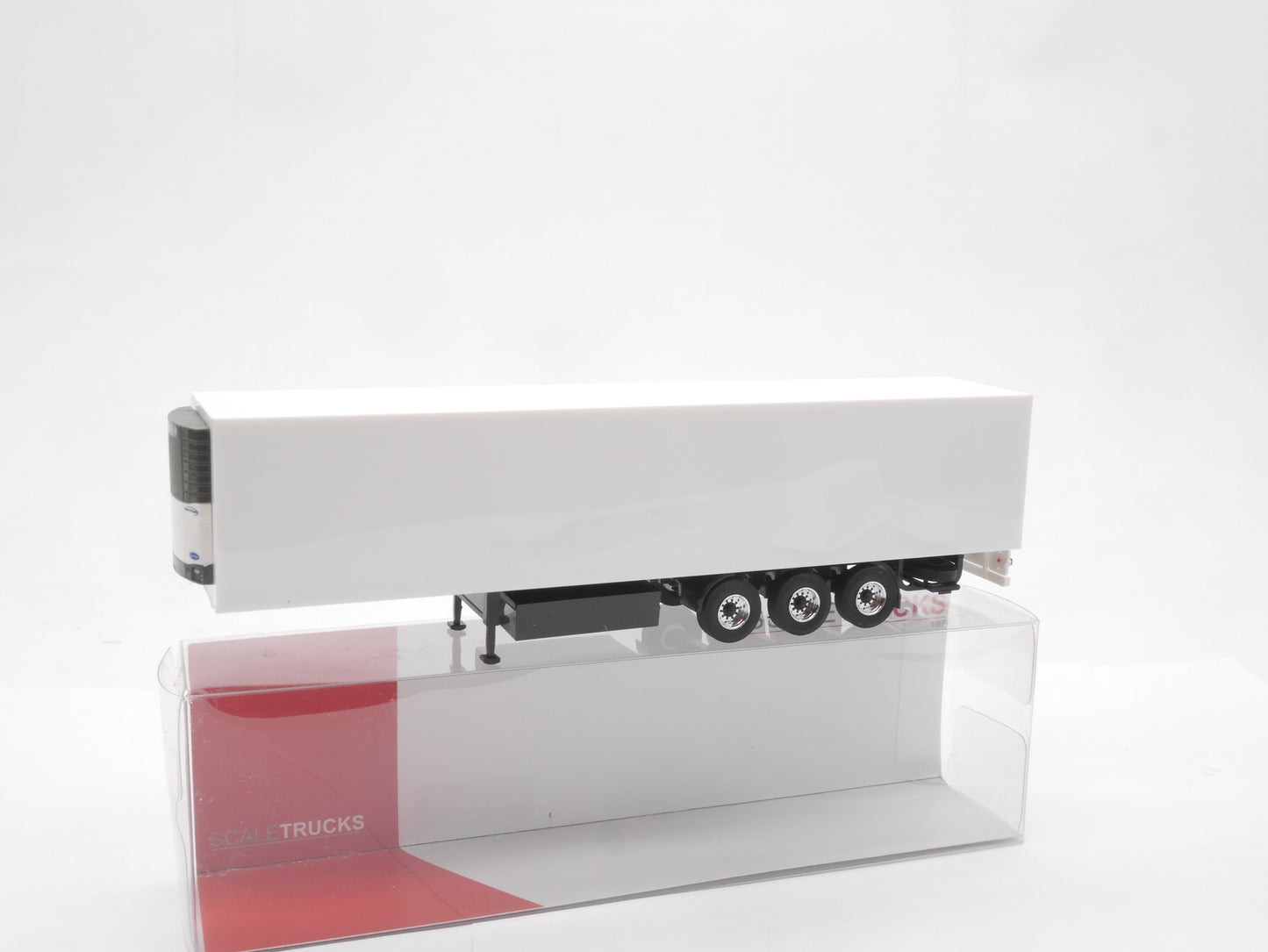 1:87 ST-0809 Scaletrucks Schmitz Kühlkoffer Auflieger weiß (Chrom Radsätze)