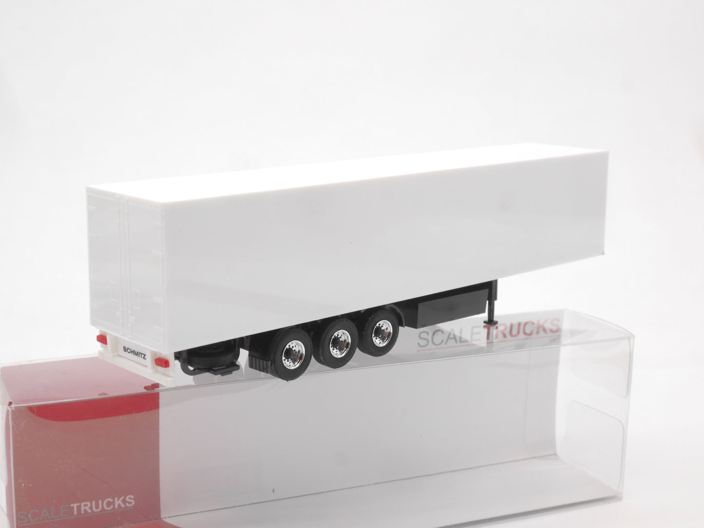 1:87 ST-0809 Scaletrucks Schmitz Kühlkoffer Auflieger weiß (Chrom Radsätze)