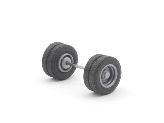 1:87 ST-0417 Kibri Bausatz 10x Auflieger Radsatz doppelt bereift grau