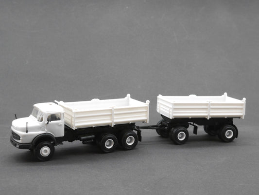 1:87 ST-0524 Scaletrucks Bausatz Rundhauber mit Meiller Anhänger weiß
